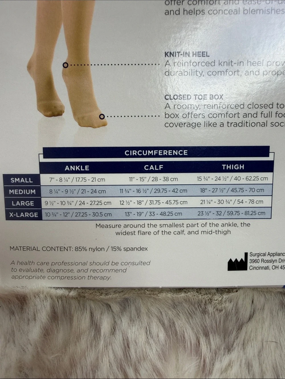 Truform | Ladies' Opaque Thigh Highs - Beige, X-Large, NWT